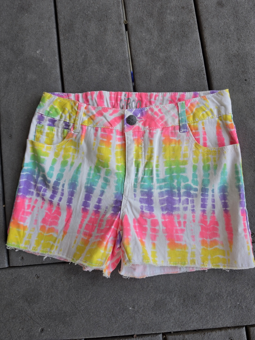 Circo Multicolor Tie-Dye Jean Shorts